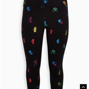 Disney Pride Mickey & Friends Crop Legging - Rainbow Black